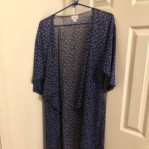 Sheer Navy Blue and Purple Shirley